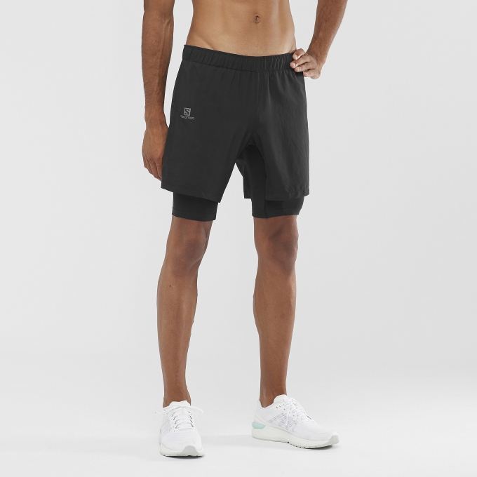 Bermudas Salomon AGILE TWINSKIN M Hombre Negros | MX-291TLRQ