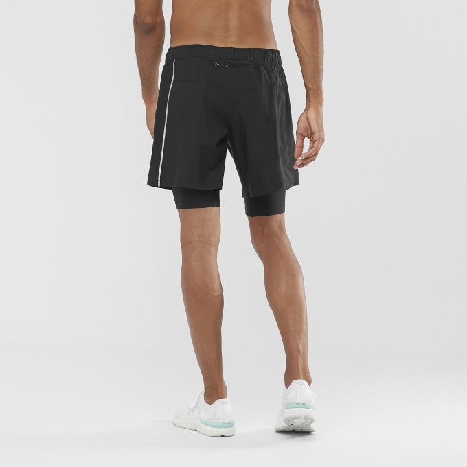 Bermudas Salomon AGILE TWINSKIN M Hombre Negros | MX-291TLRQ