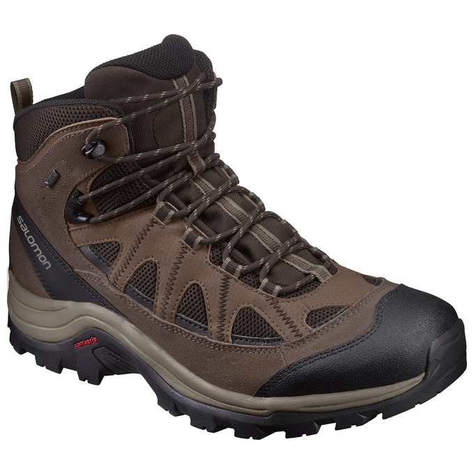 Botas Montaña Salomon AUTHENTIC LTR GTX Hombre Chocolate Negros | MX-764PLFD