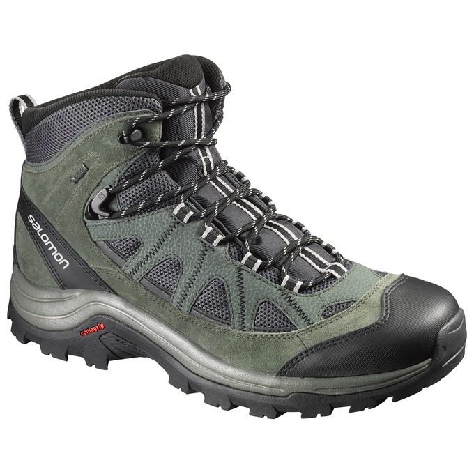 Botas Montaña Salomon AUTHENTIC LTR GTX Hombre Verde Oliva Negros | MX-798QLPG