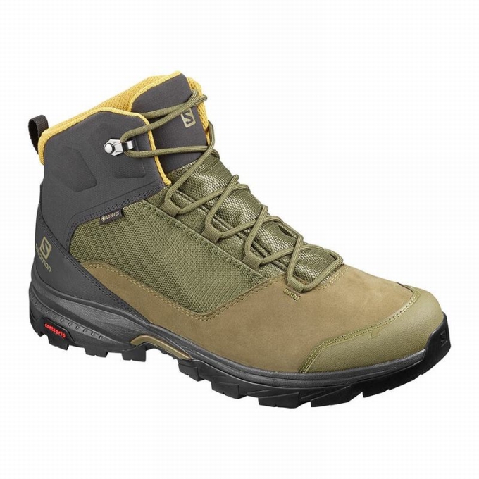 Botas Montaña Salomon OUTWARD GORE-TEX Hombre Verde Oliva | MX-743TSLV