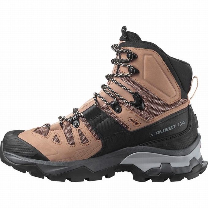 Botas Montaña Salomon QUEST 4 GORE-TEX Mujer Marrom Negros | MX-943MPKN