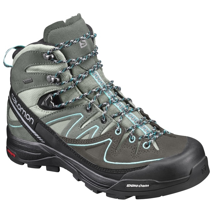 Botas Montaña Salomon X ALP MID LTR GTX W Mujer Grises Negros | MX-418TSJX