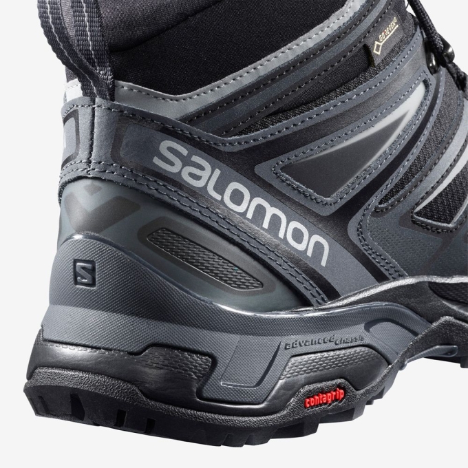 Botas Montaña Salomon X ULTRA 3 MID GORE-TEX Hombre Negros | MX-257BVDC