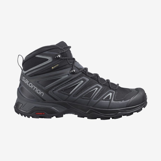 Botas Montaña Salomon X ULTRA 3 MID GORE-TEX Hombre Negros | MX-257BVDC