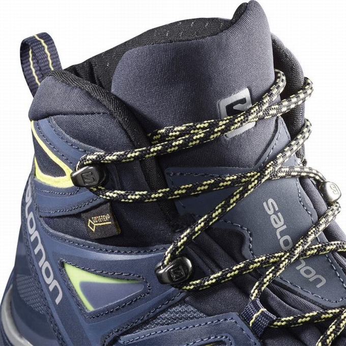 Botas Montaña Salomon X ULTRA 3 MID GORE-TEX Mujer Azules | MX-486VOLI