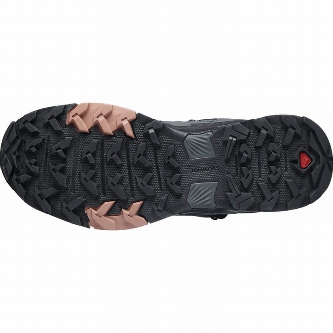 Botas Montaña Salomon X ULTRA 4 MID GORE-TEX Mujer Grises Oscuro Creme | MX-357HCVW