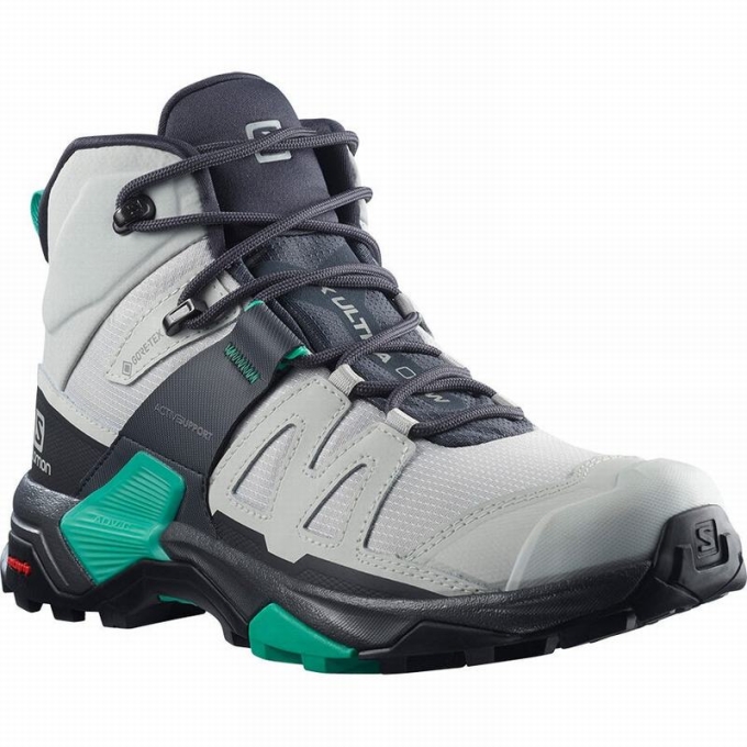 Botas Montaña Salomon X ULTRA 4 MID GORE-TEX Mujer Grises Verde Menta | MX-475NQIE