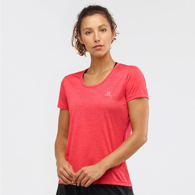 Camiseta Salomon AGILE SS W Mujer Orangered | MX-621BZUA