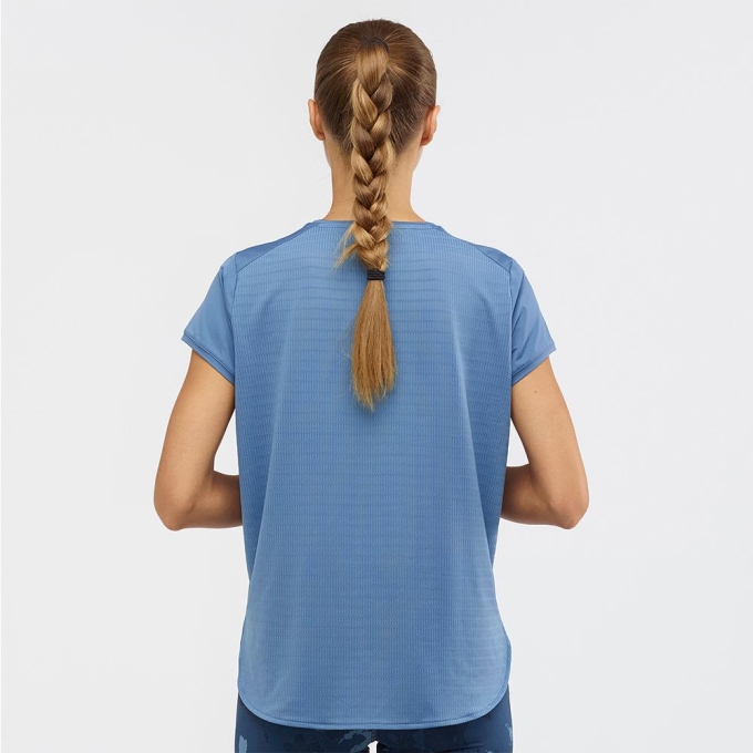 Camiseta Salomon COMET BREEZE W Mujer Azules | MX-492RQHM