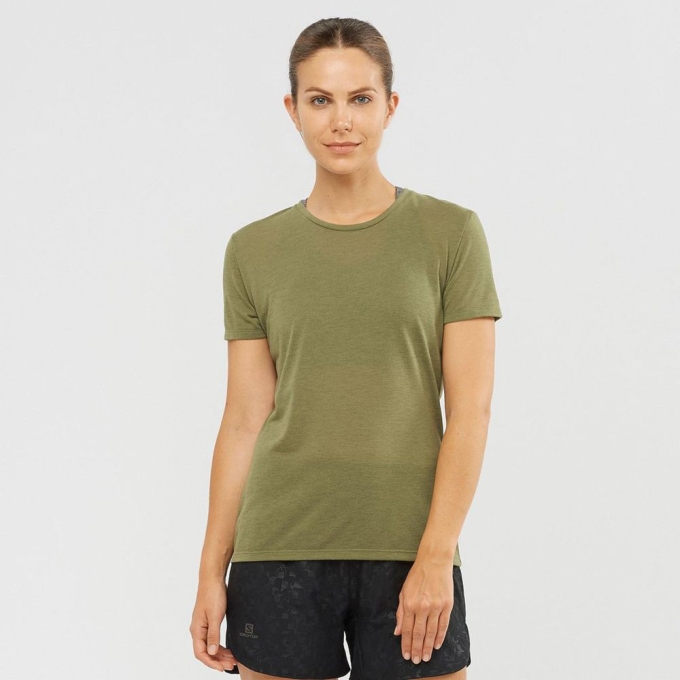 Camiseta Salomon COMET SLEEVE Mujer Negros | MX-561TQKN