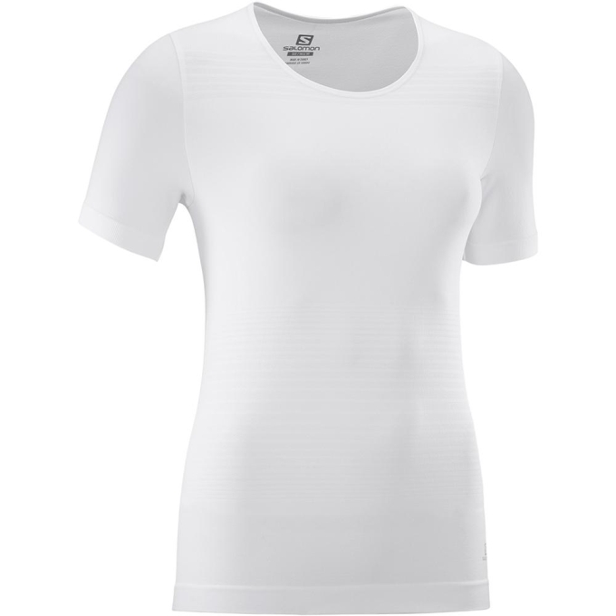 Camiseta Salomon ELEVATE MOVE'ON W Mujer Blancos | MX-853YVAC