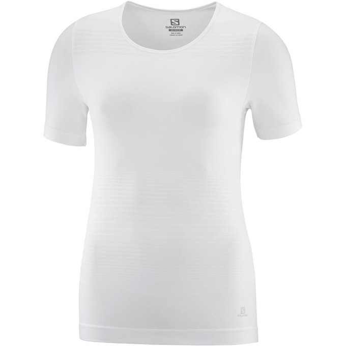 Camiseta Salomon ELEVATE MOVE\'ON W Mujer Blancos | MX-853YVAC