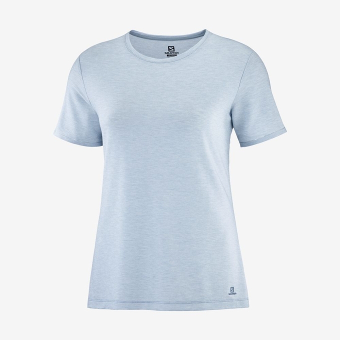 Camiseta Salomon ESSENTIAL TENCEL Mujer Azules | MX-159YZXS