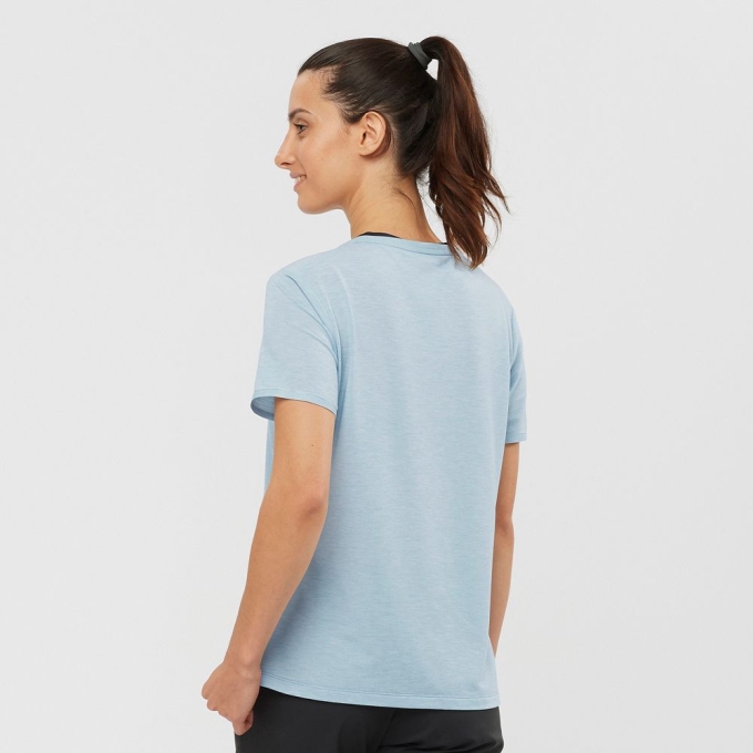 Camiseta Salomon ESSENTIAL TENCEL Mujer Azules | MX-159YZXS