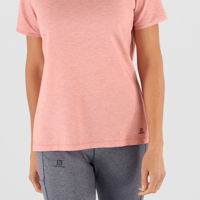 Camiseta Salomon ESSENTIAL TENCEL Mujer Coral | MX-831NLFM