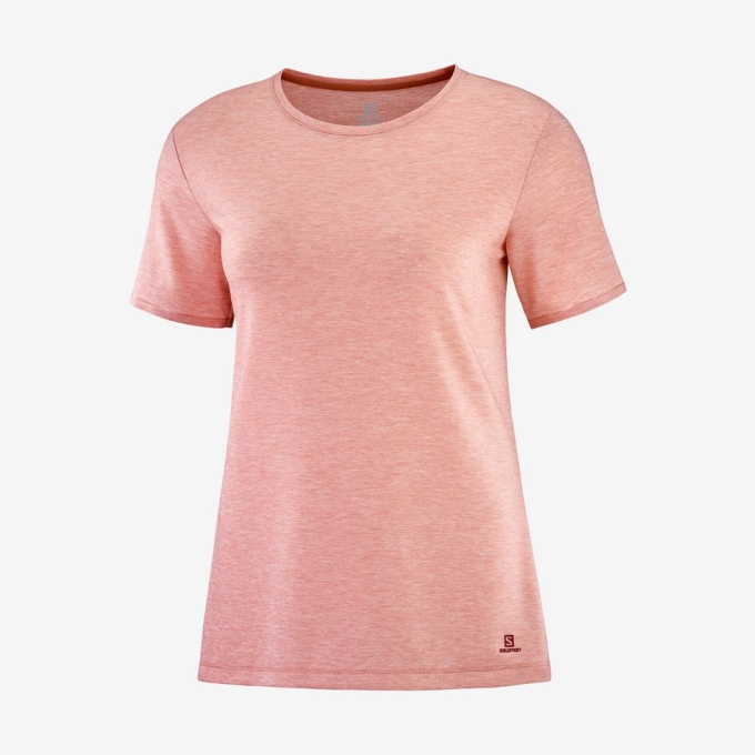 Camiseta Salomon ESSENTIAL TENCEL Mujer Coral | MX-831NLFM