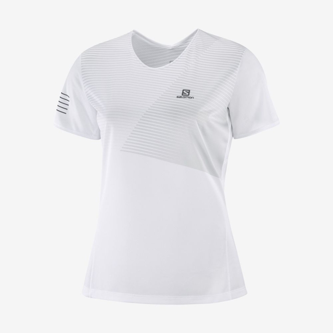 Camiseta Salomon SENSE Corta Sleeve Mujer Blancos | MX-365ERJH