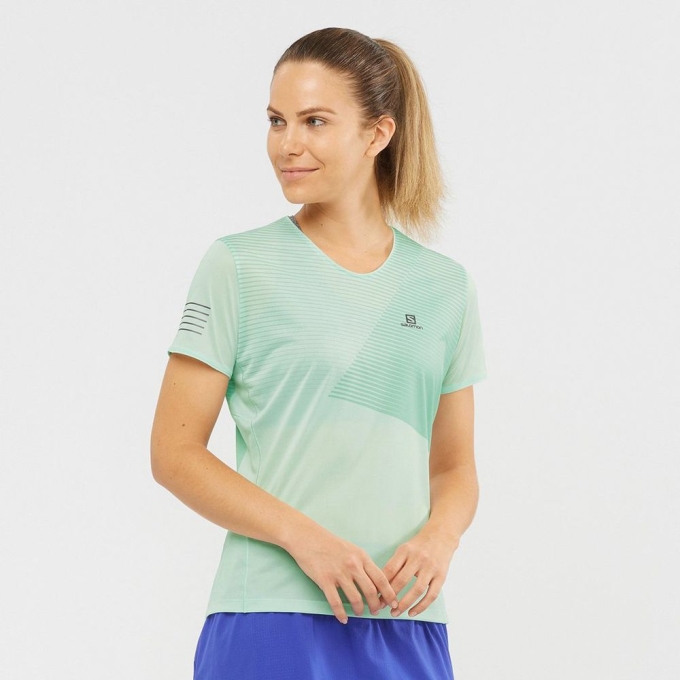 Camiseta Salomon SENSE Mujer Blancos | MX-135IFYP