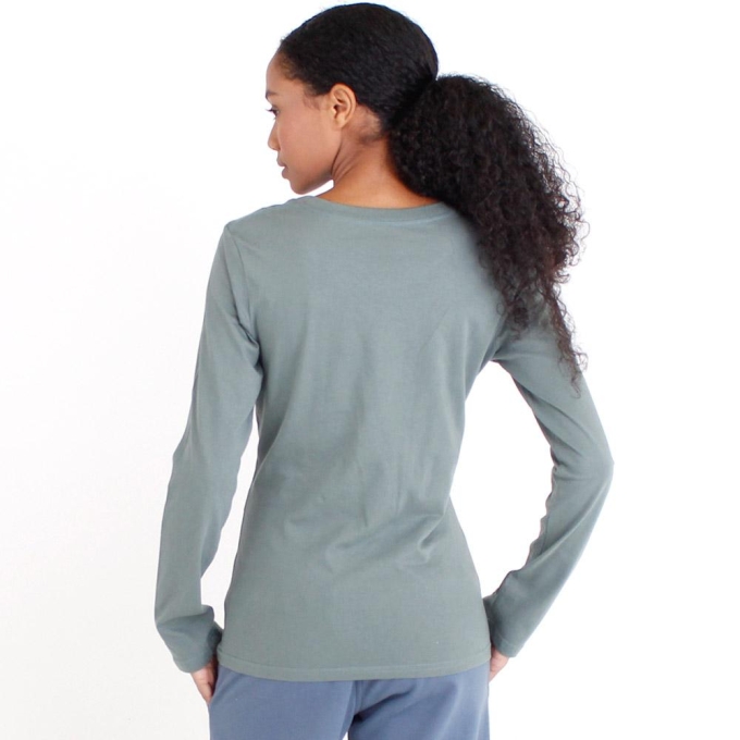 Camiseta Salomon SMOOTH LS W Long Sleeve Mujer Verdes | MX-271SLKA