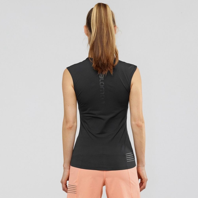 Camiseta Salomon S/LAB NSO SL WOMENS Mujer Negros | MX-284HZRX