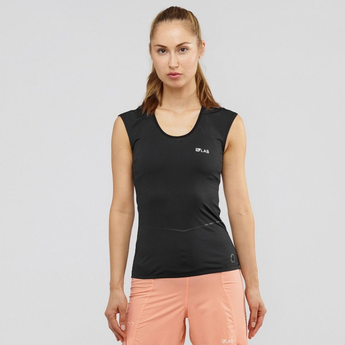 Camiseta Salomon S/LAB NSO SL WOMENS Mujer Negros | MX-284HZRX