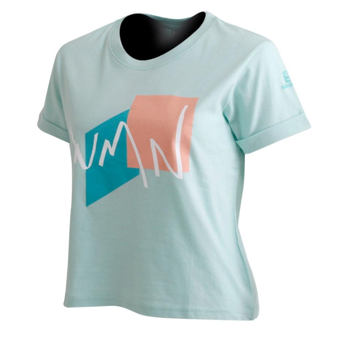 Camiseta Salomon WMN CROPPED TEE Mujer Multicolor | MX-684NXWF