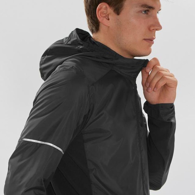 Capas Intermedias Salomon AGILE FZ HOODIE Hombre Negros | MX-283TGVW