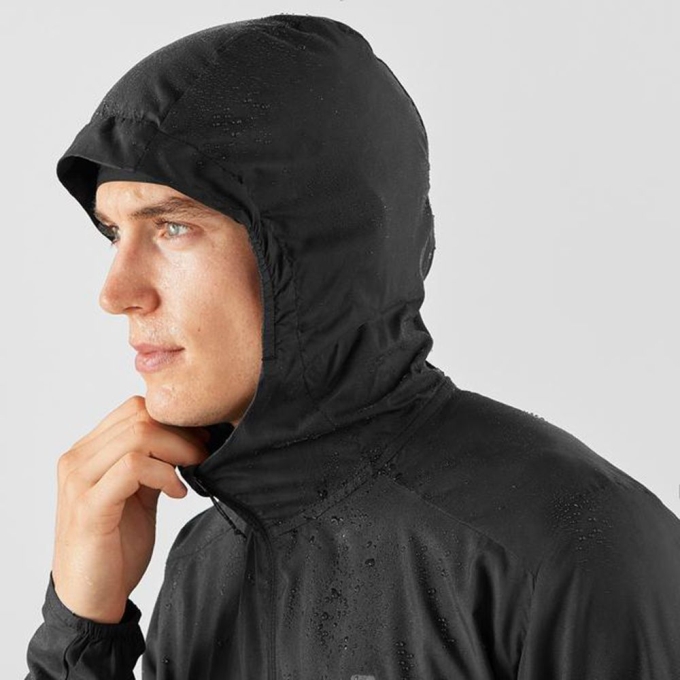 Capas Intermedias Salomon AGILE FZ HOODIE Hombre Negros | MX-283TGVW