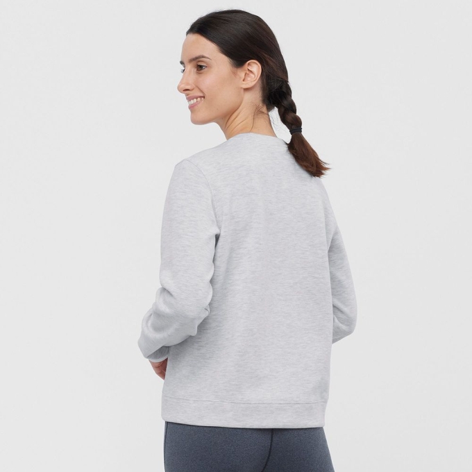 Capas Intermedias Salomon COMET CREW NECK PULL W Mujer Grises | MX-793HNQU