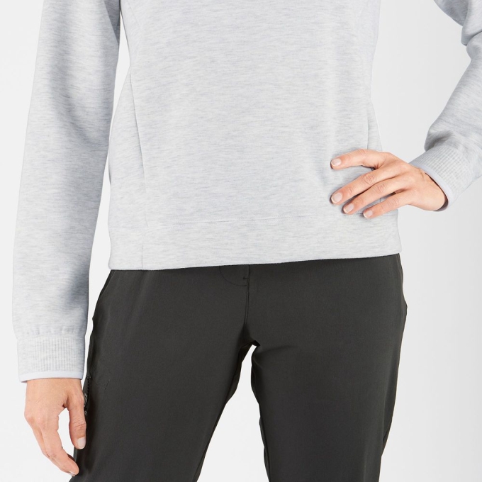 Capas Intermedias Salomon COMET CREW NECK PULL W Mujer Grises | MX-793HNQU