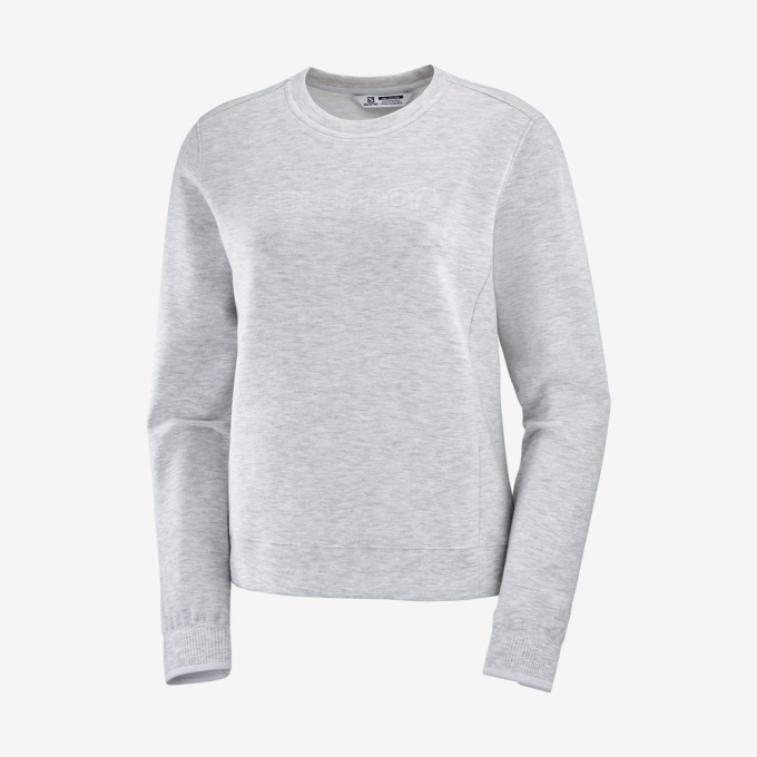 Capas Intermedias Salomon COMET CREW NECK PULL W Mujer Grises | MX-793HNQU