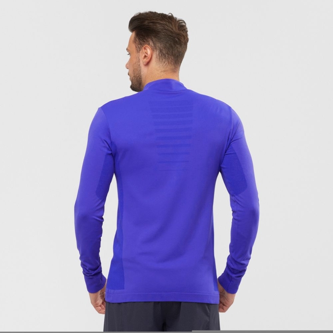 Capas Intermedias Salomon ESSENTIAL SEAMLESS Cross-Country Skiing Hombre Azules | MX-910SOWU