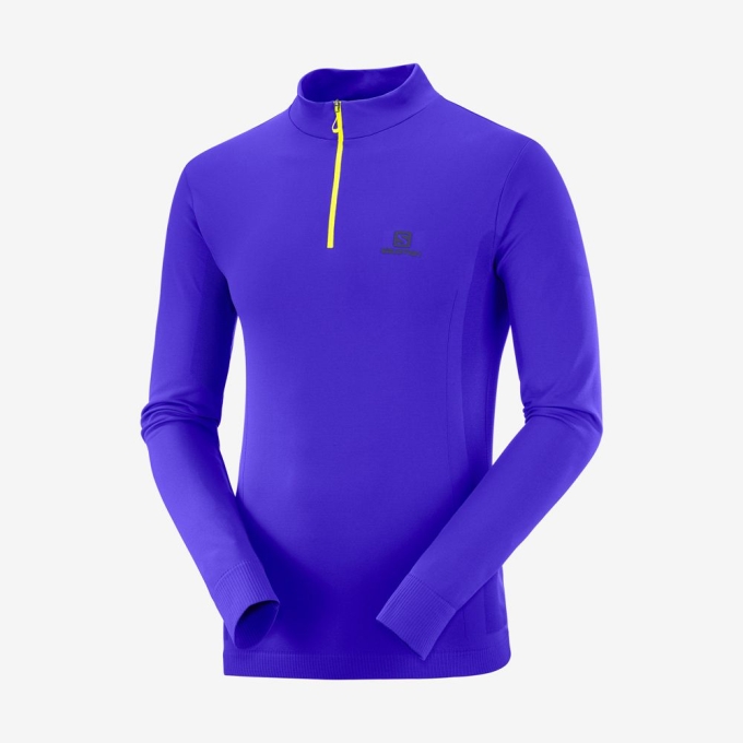 Capas Intermedias Salomon ESSENTIAL SEAMLESS Cross-Country Skiing Hombre Azules | MX-910SOWU