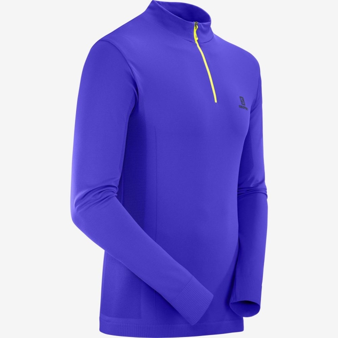 Capas Intermedias Salomon ESSENTIAL SEAMLESS Cross-Country Skiing Hombre Azules | MX-910SOWU