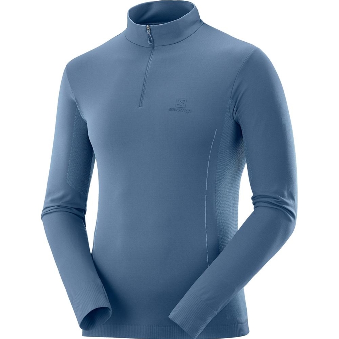 Capas Intermedias Salomon EXPLORE SEAMLESS HZ M Hombre Azules | MX-314IUQM