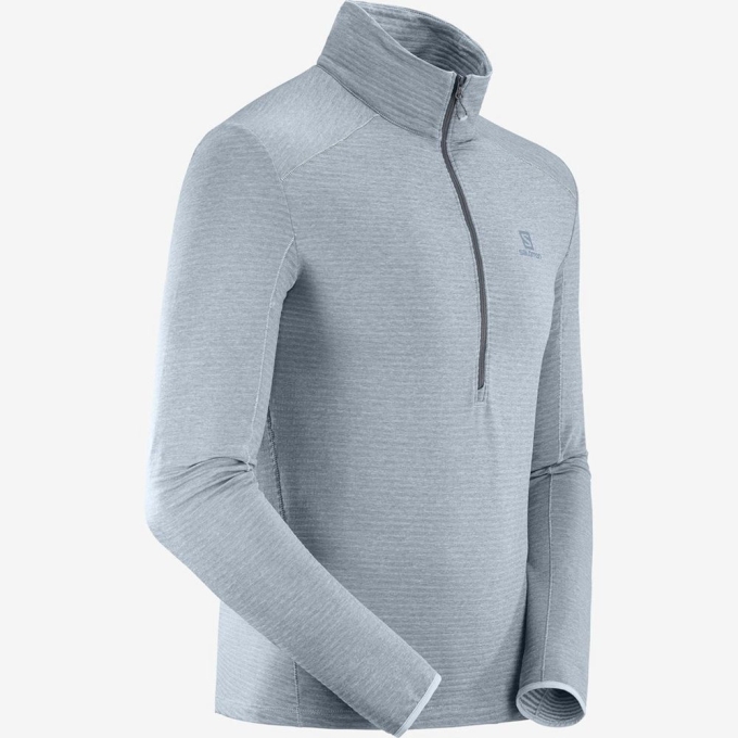 Capas Intermedias Salomon OUTLINE HALF ZIP MID Hombre Azules | MX-624EFNP