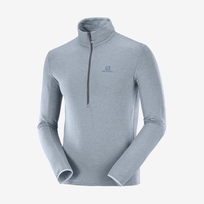 Capas Intermedias Salomon OUTLINE HALF ZIP MID Hombre Azules | MX-624EFNP