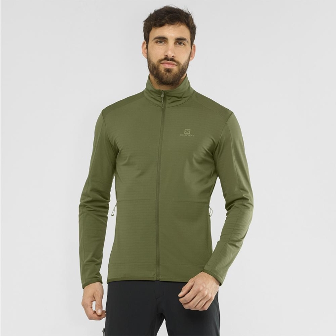 Capas Intermedias Salomon OUTRACK FZ MID M Hombre Verde Oliva | MX-063WSPG