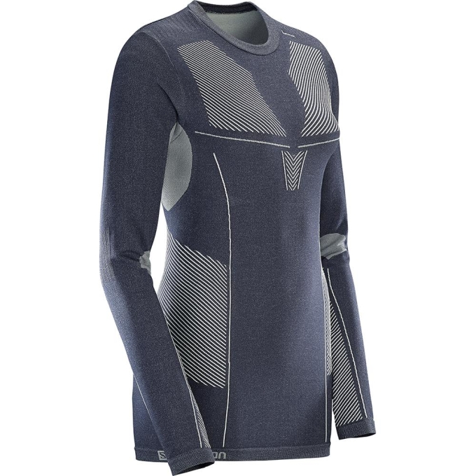 Capas Intermedias Salomon PRIMO WARM LS CN W Mujer Slategray | MX-357GRLI