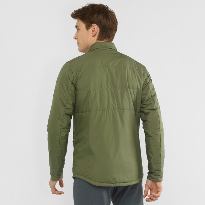 Capas Intermedias Salomon SNOWSHELTER INSULATED SHIRT M Hombre Verde Oliva | MX-431UNBZ