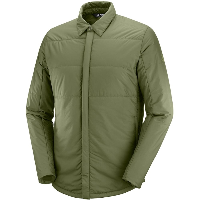 Capas Intermedias Salomon SNOWSHELTER INSULATED SHIRT M Hombre Verde Oliva | MX-431UNBZ