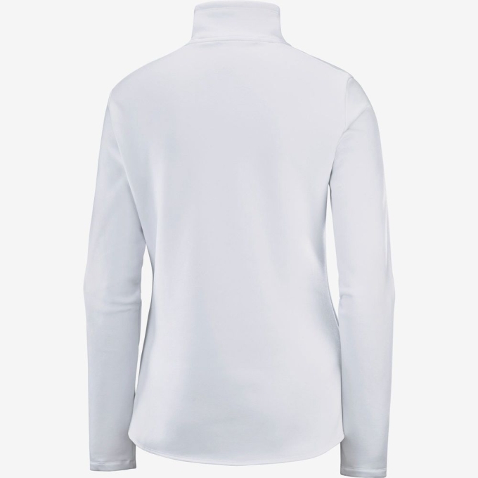 Capas Intermedias Salomon WARM AMBITION HALF ZIP W Half Zip Jacket Mujer Blancos | MX-915DKRS