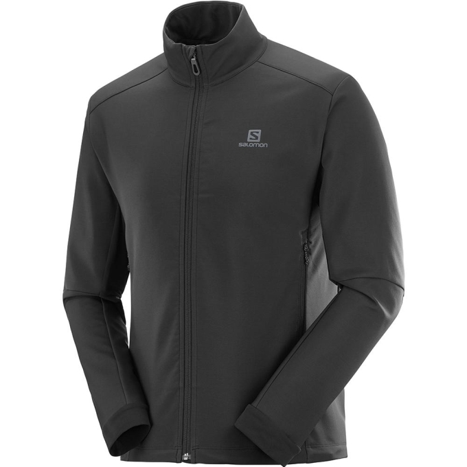 Chaquetas Salomon AGILE SOFTSHELL JKT M Hombre Negros | MX-809CGVE