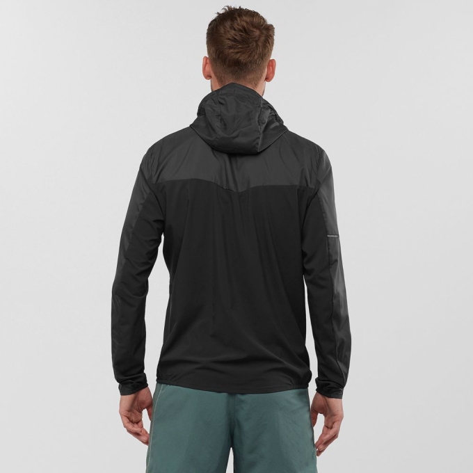 Chaquetas Salomon AGILE WIND Hombre Negros | MX-374TIMN