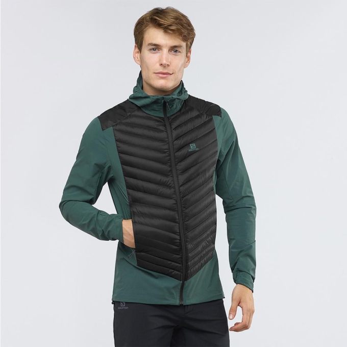 Chaquetas Salomon HALOES DOWN HYBRID M Hombre Verdes | MX-783LKJW