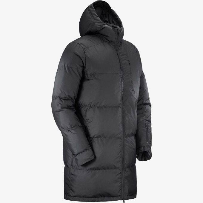 Chaquetas Salomon OUTLIFE PACKABLE LONG PUFFER JKT U Insulated Hombre Negros | MX-413NLBJ