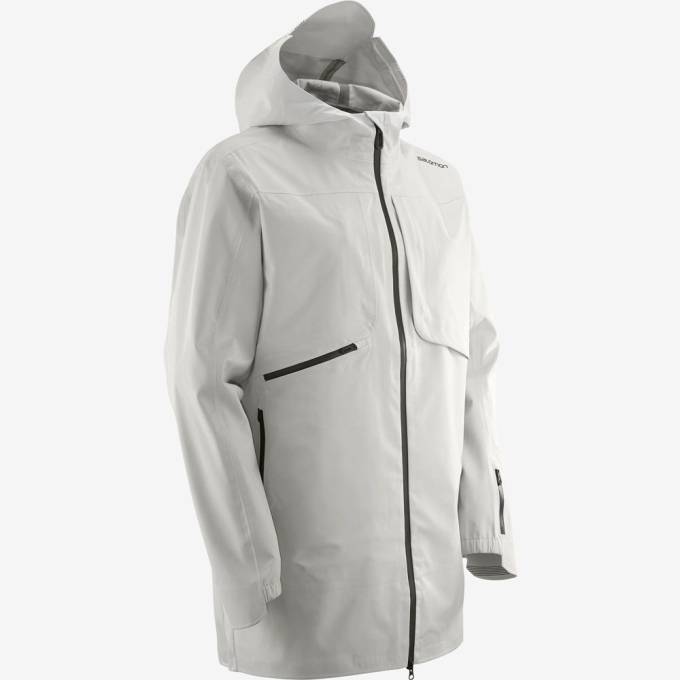 Chaquetas Salomon OUTLIFE WP COMMUTER PARKA M Impermeables Hombre Blancos | MX-276XDCR