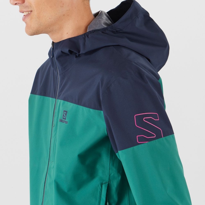 Chaquetas Salomon OUTRACK WATERPROOF 2.5L Hombre Verdes | MX-152MOYT