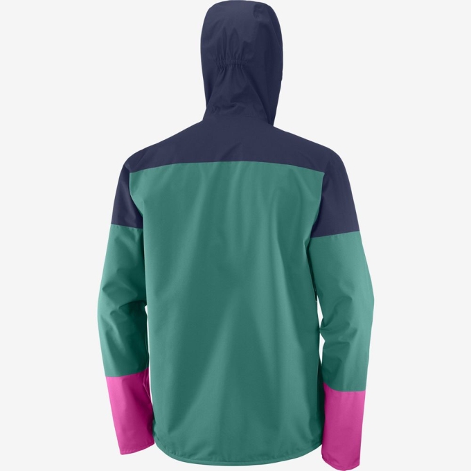 Chaquetas Salomon OUTRACK WATERPROOF 2.5L Hombre Verdes | MX-152MOYT